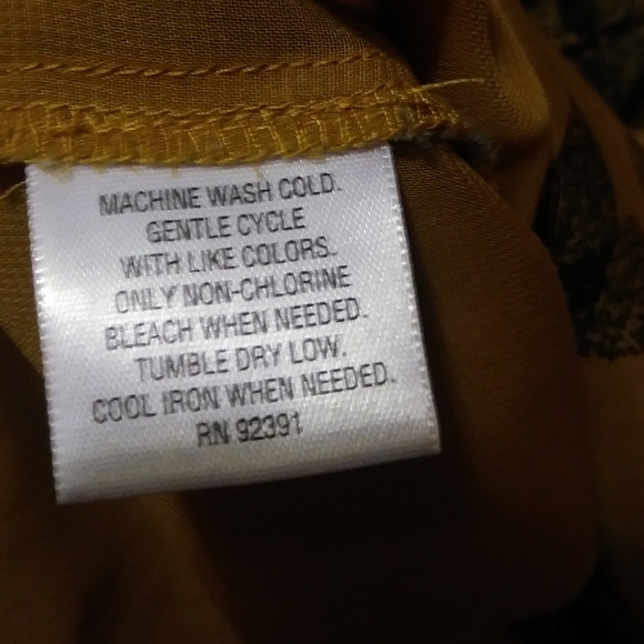 Bar III Mustard Fingerprint Butterfly Dress - Picture 5 of 5